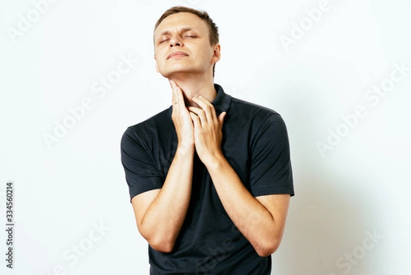 Obraz sore throat man