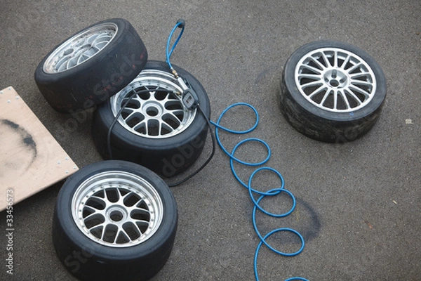 Fototapeta Racing Wheels