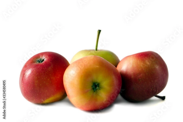 Obraz Fresh red apples. The image is isolated on a white background.