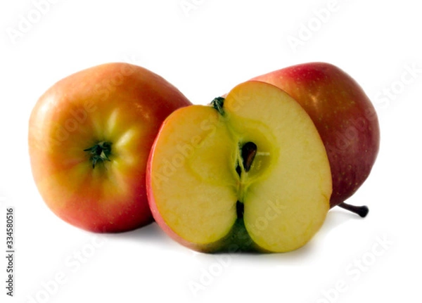 Obraz Fresh red apples. The image is isolated on a white background.