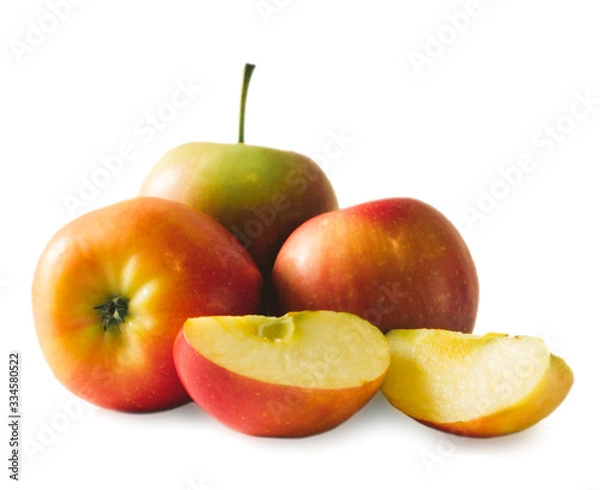 Obraz Fresh red apples. The image is isolated on a white background.