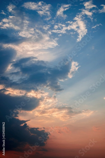 Fototapeta cloudy beautiful sunset