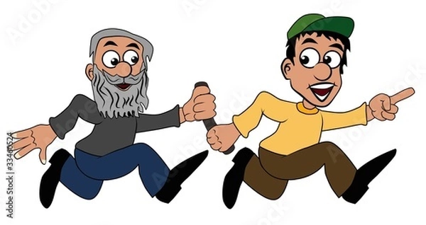 Obraz Übergabe des Staffelstabes