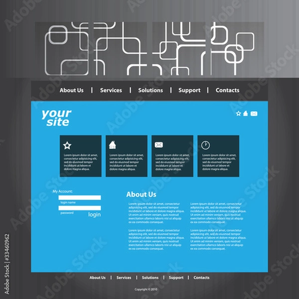 Fototapeta Abstract business web site design template vector