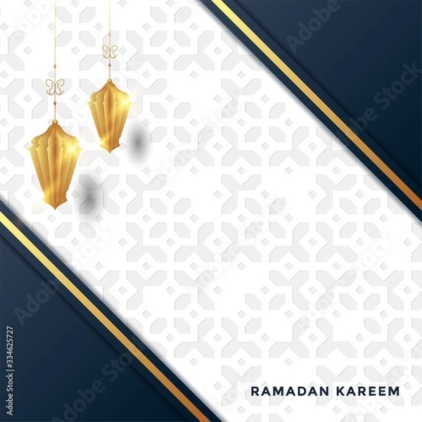 Obraz ramadan kareem islamic greeting card background vector illustration