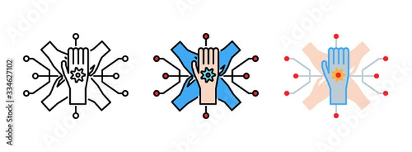 Obraz Business Strategy icon set isolated on white background for web design