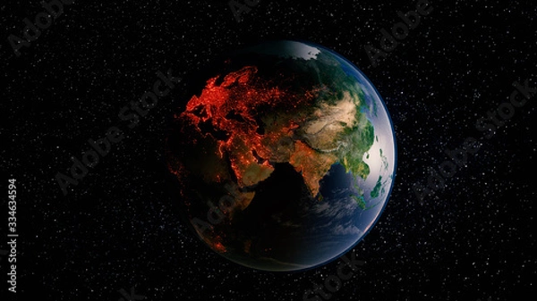 Fototapeta Virus Spread Earth 