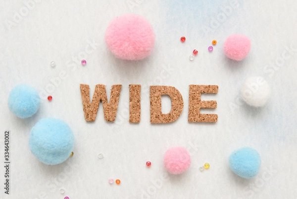 Fototapeta wide　アルファベット　テキスト　文字　英字　単語　スタンプ　素材　alphabet letter word text stamp