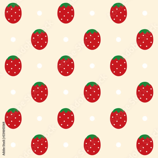 Fototapeta イチゴの総柄