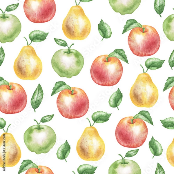 Fototapeta Pattern of apples and pears