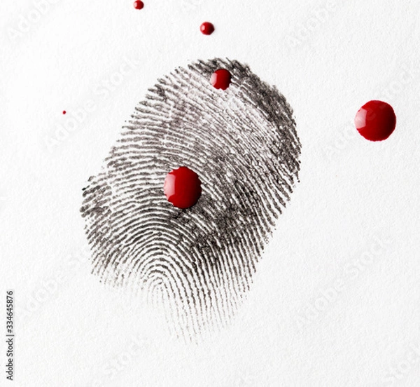Obraz fingerprints on a white background