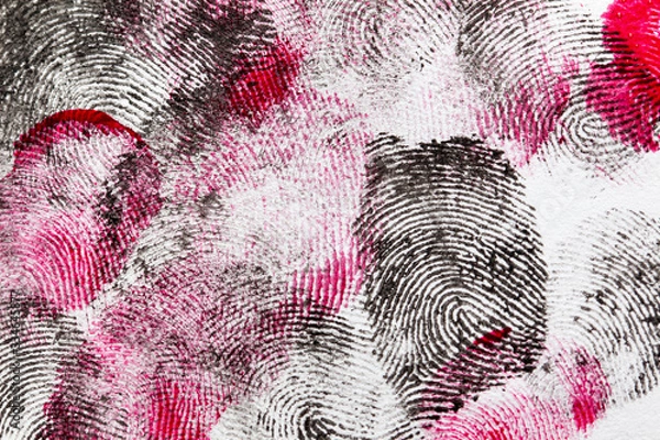 Obraz fingerprints on a white background