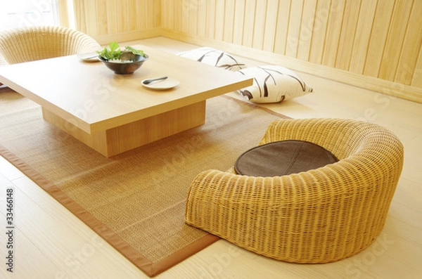 Obraz 座椅子とテーブル