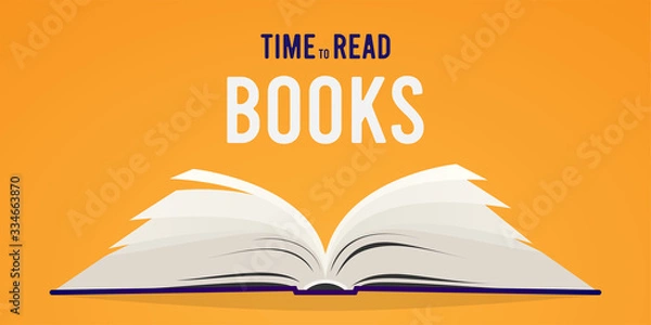 Obraz Covered opened book isolated. Vector illustration