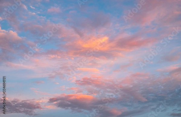 Fototapeta Beautiful blue sky with clouds background.Sky clouds.Sky with clouds weather nature cloud blue