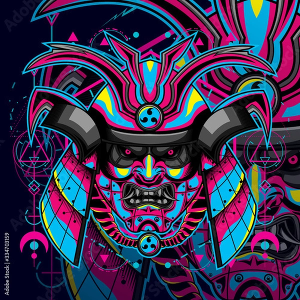 Obraz GEOMETRIA MECHA SAMURAI