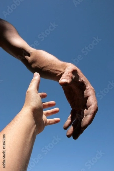 Fototapeta helfende Hand