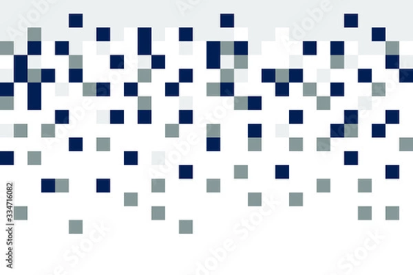 Obraz Fading pixel pattern background.Gray white and blue pixel background. Vector illustration.