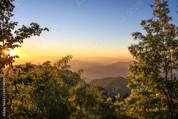 Obraz sunset in the mountains