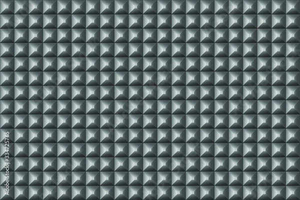 Fototapeta Soundproofing gray background. The texture of the wall of a recording studio. Vector eps10.