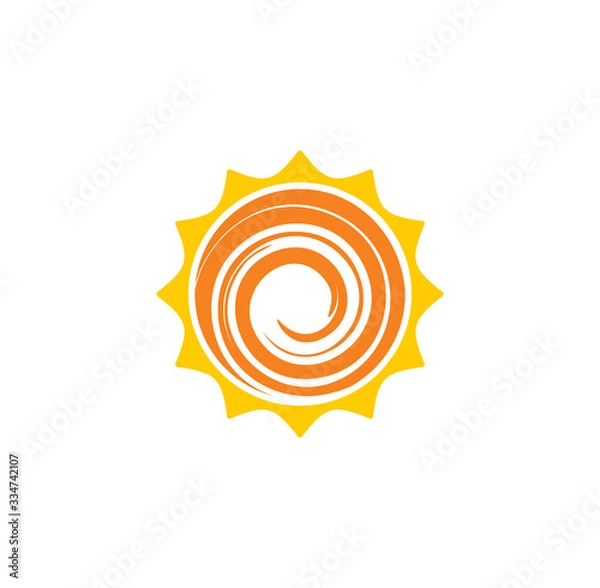 Fototapeta Sun related icon on background for graphic and web design. Creative illustration concept symbol for web or mobile app