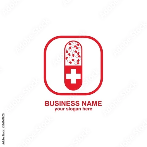 Obraz Capsule pharmacy medical logo template