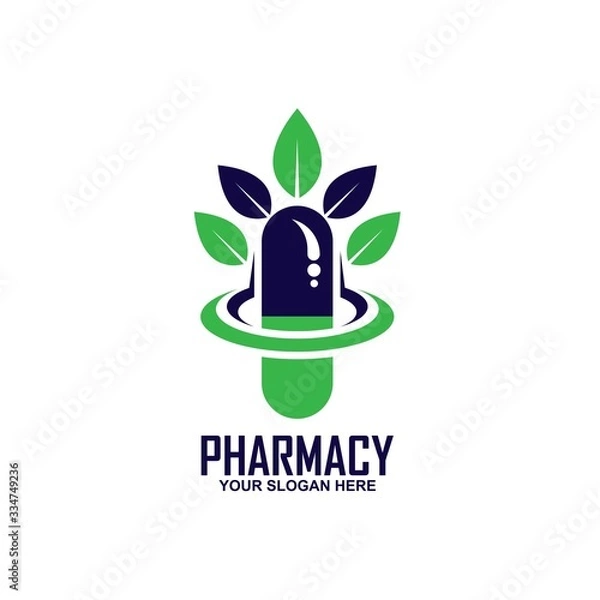 Obraz Capsule pharmacy medical logo template