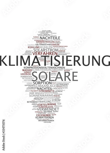 Fototapeta Solare Klimatisierung