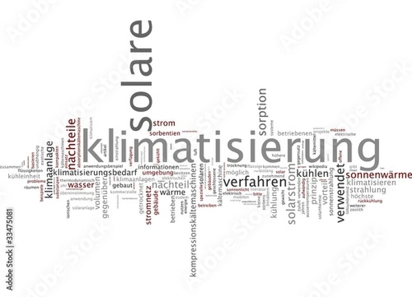 Fototapeta Solare Klimatisierung