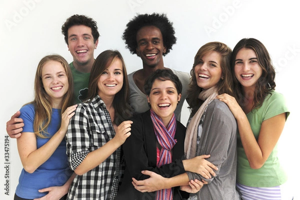Fototapeta Diversity: group of college or university students
