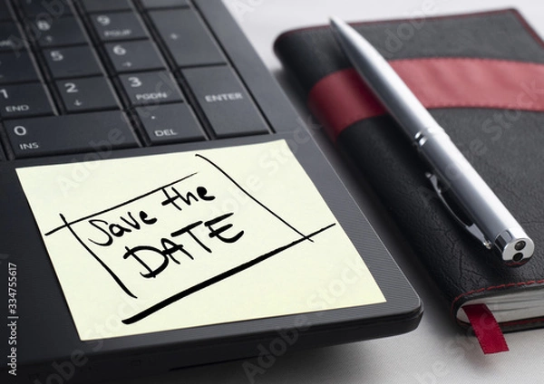 Obraz Save the date post it
