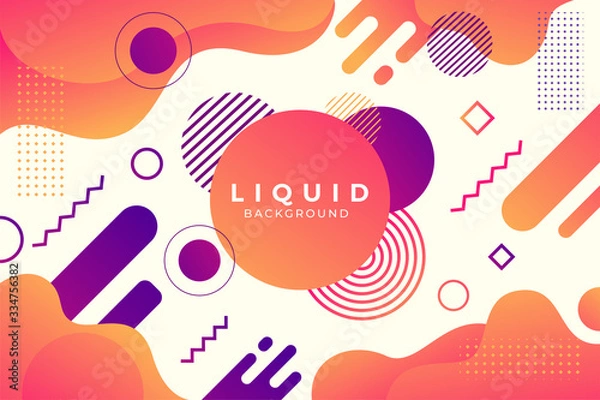 Obraz Liquid background. Dynamic shapes composition