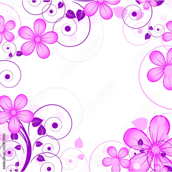 Obraz abstract floral background with flowers