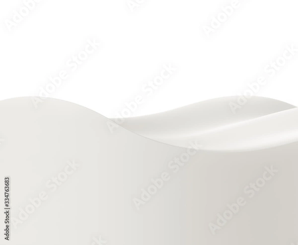 Obraz Flow milk close-up, 3D illustration