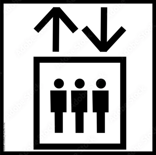 Obraz piktogram windy (dołączony klips)