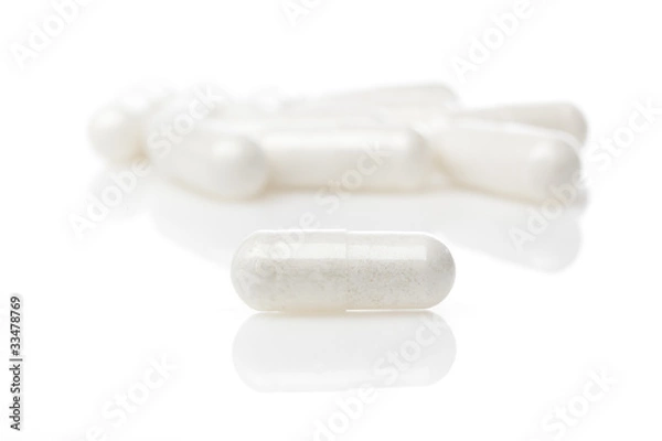 Obraz Białe okrągłe tabletki