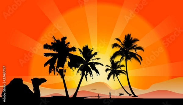 Obraz palme e deserto