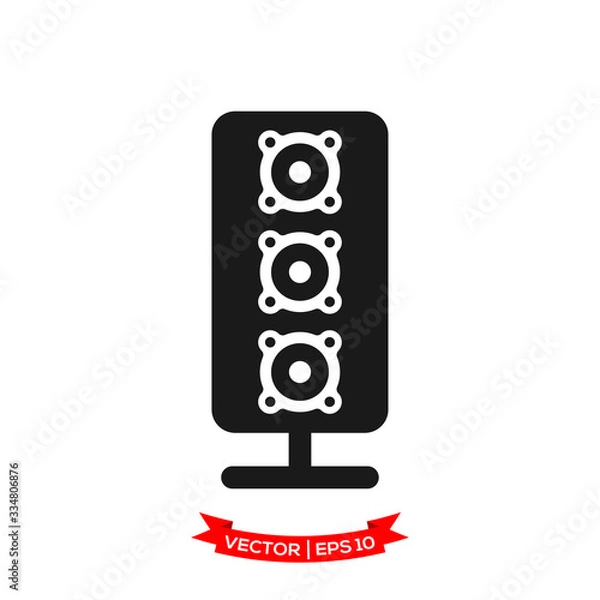 Fototapeta speaker vector icon, audio speaker icon