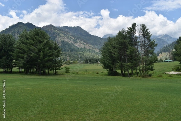 Obraz golf course in mountains