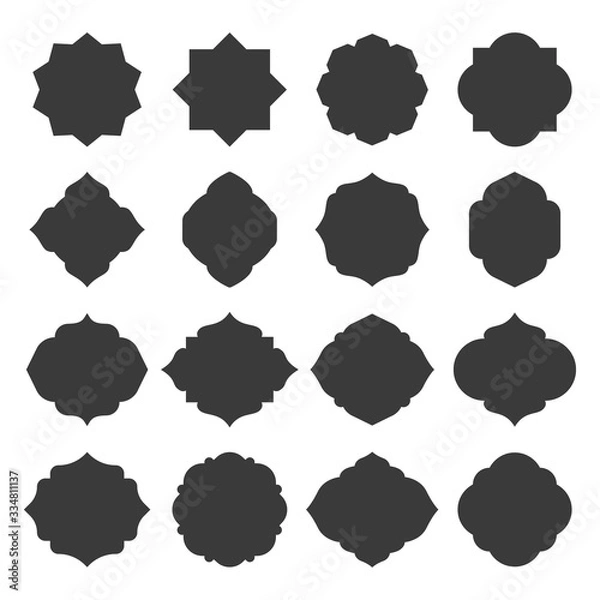 Obraz set of islamic frames shapes badges