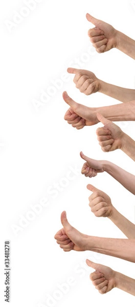 Obraz daumen hoch! seitlich hellhäutig