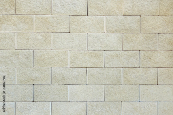 Fototapeta Old beige stone wall background texture