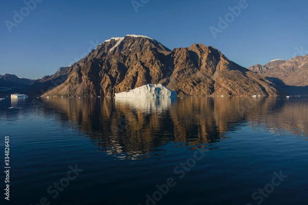 Fototapeta Beautiful landscape with iceberg in Greenland at summer time. Sunny weather.