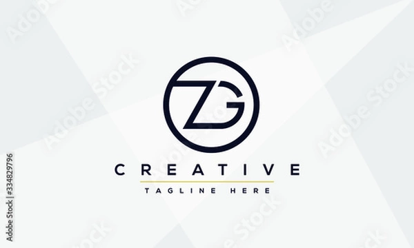 Obraz Modern letters ZG, Z&G Logo Design Template Vector monogram.