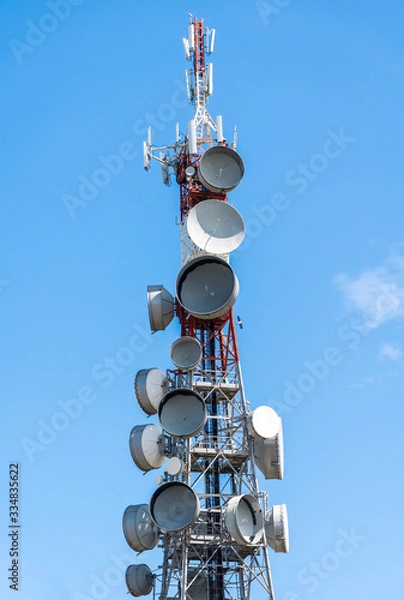 Fototapeta Broadcasting and Telecommunication antenna