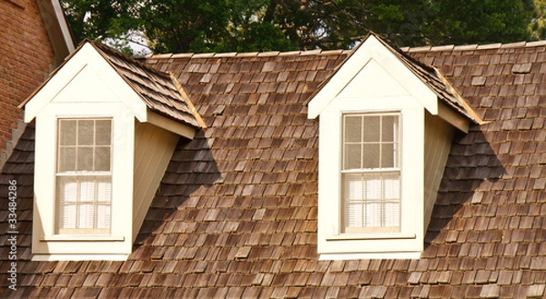 Obraz Two Dormers on Wood Shaker Roof