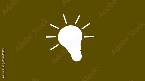 Fototapeta New white bulb icon,bulb icon on white background,science icon