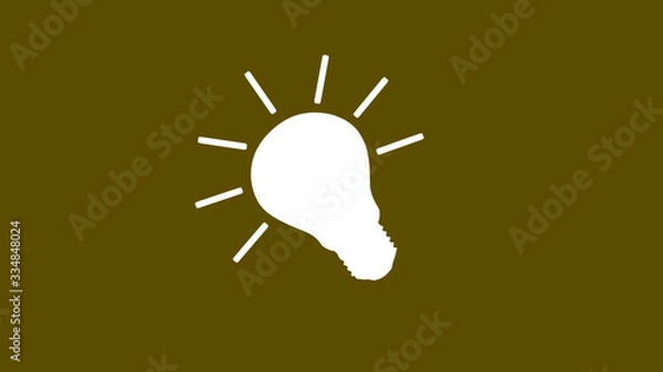 Fototapeta New white bulb icon,bulb icon on white background,science icon