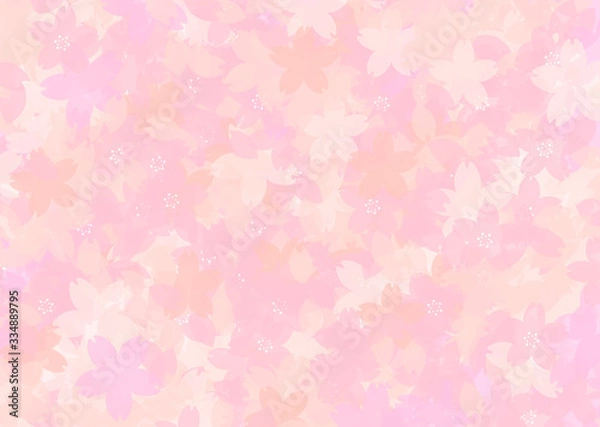 Obraz 桜をモチーフにデザインした背景素材