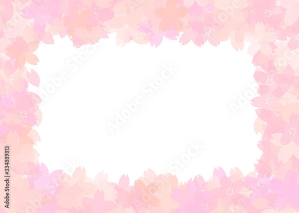 Fototapeta 桜をモチーフにデザインした背景素材